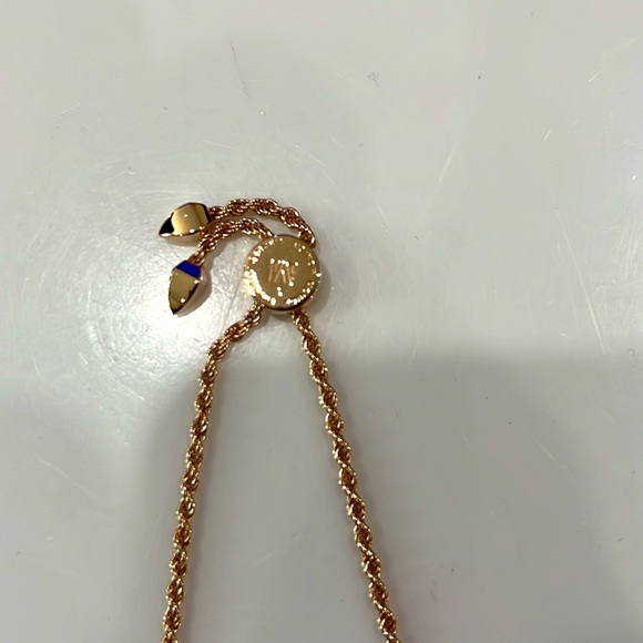 🌟MONICA VINADER Linear Bead Diamond Row Friendship Bracelet 18k Rose Gold NEW - Picture 3 of 5